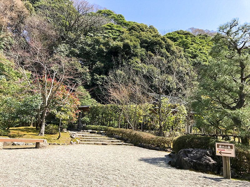 【１１：４０】緑の小径を通り松風閣庭園、鈴木大拙館へ